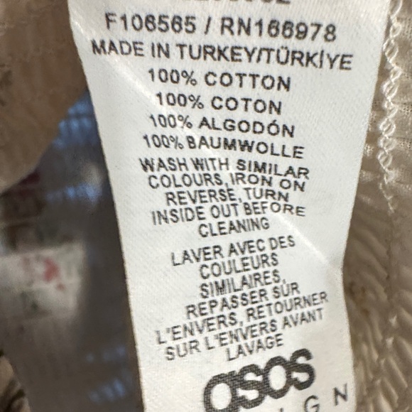 ASOS Design Cotton Shirred Blouse in Floral Long Sleeve Cream Floral Size Small - Picture 4 of 8